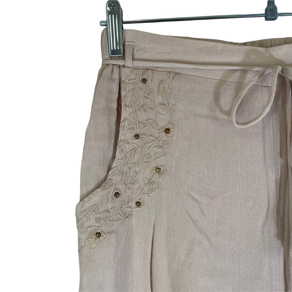 NWT Sage the Label Wide Leg In the Pines Palazzo Pants Tan S Minimalist Festival - Picture 6 of 12